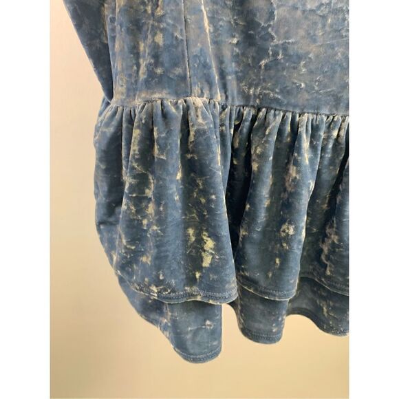 American Eagle Blue Velvet Blouse Size M - Picture 5 of 7